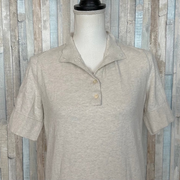 Everlane S The Organic Cotton Button Mockneck Pullover Sweater Knit Top Polo - Picture 5 of 7
